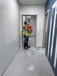 INstalling Epoxy Flake Flooring